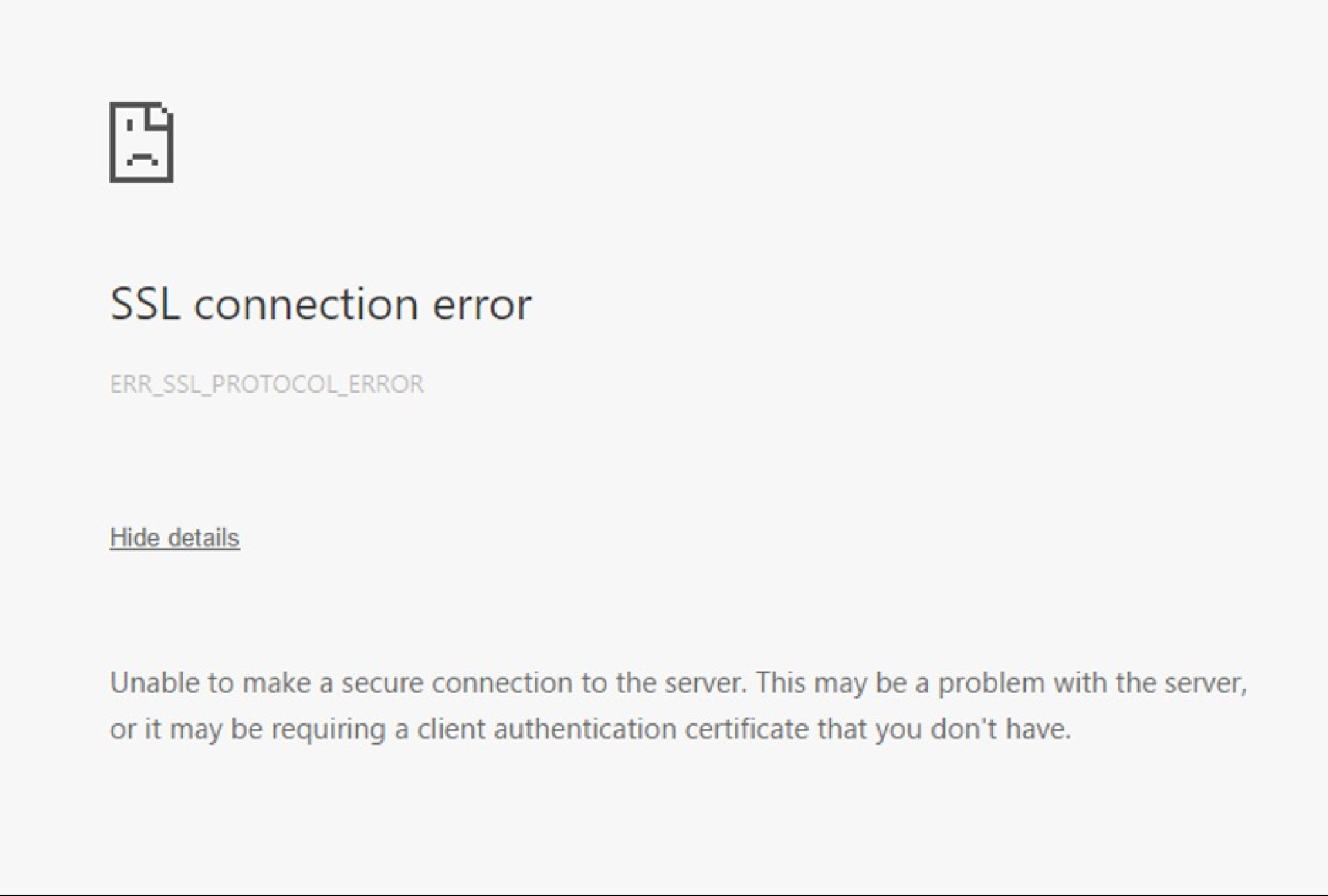 ERR_SSL_PROTOCOL_ERROR Hatası Nedir ve Nasıl Çözülür?